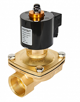 Клапан соленойдный (электромагнитный) прямого действия, НО, 220 В, G 1 1/4